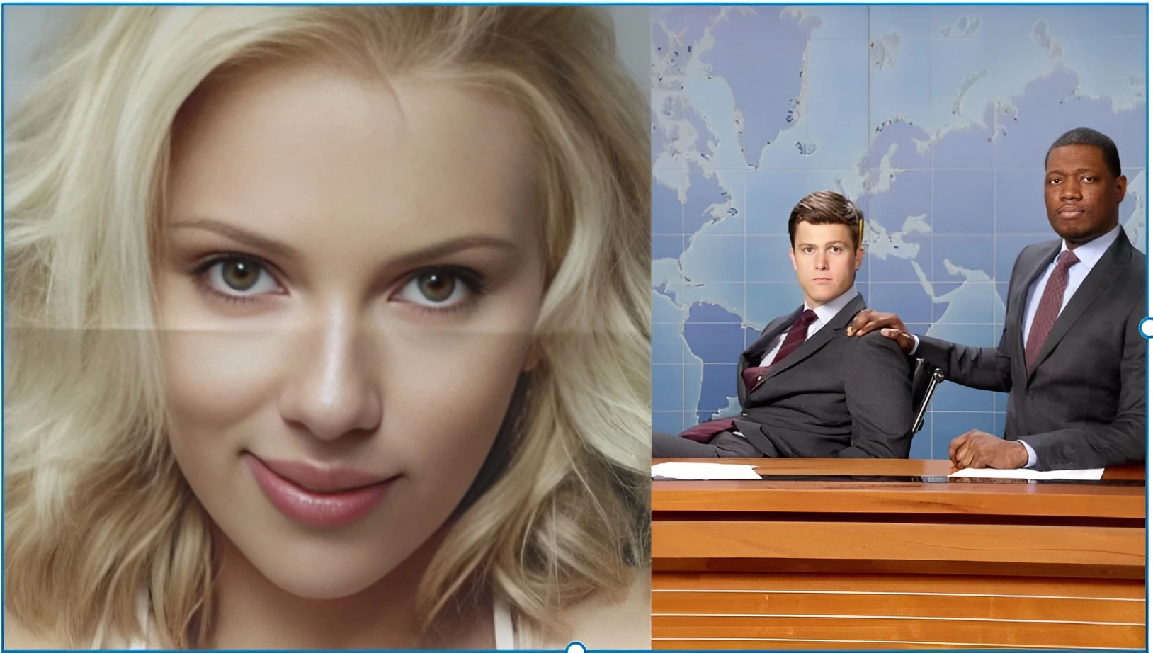 Colin Jost roasts his wife Scarlett Johansson's reaction on SNL's "Joke Swap" 4 Colin Jost Roasts His Wife Scarlett Johansson on SNL's Joke Swap and her reaction